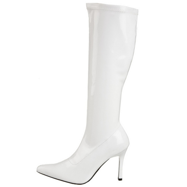 LUST-2000 blanc verni bottes  talon haut pleaser taille 36 - 37